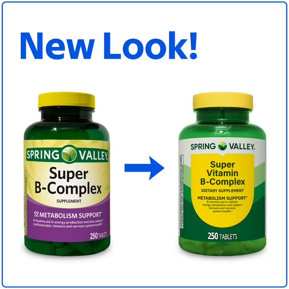 Super Vitamin B complex - Spring Valley - 250 Tabletas