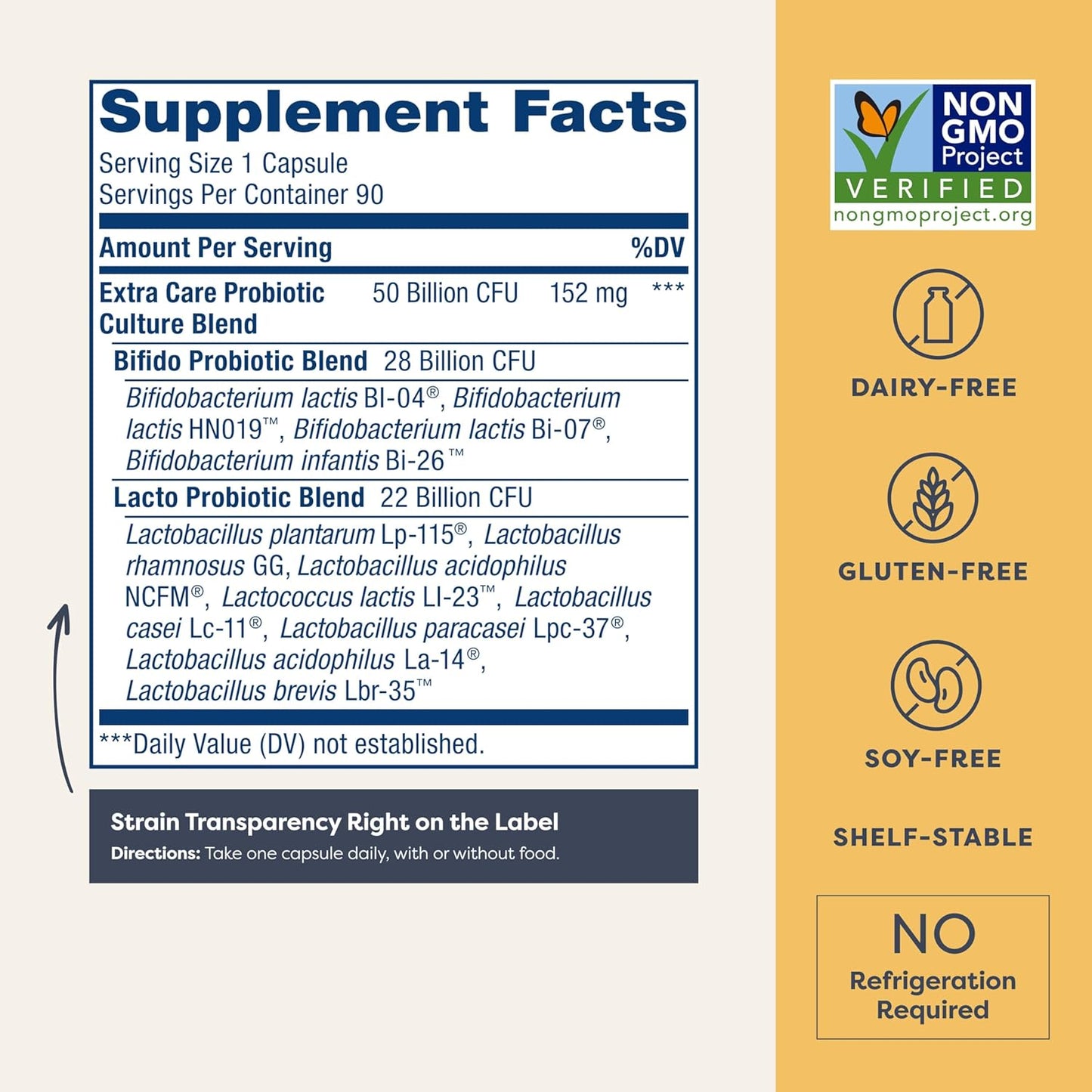 RenewLife - Extra Care Digestive Probiotic 50 Billion CFU, 90 capsulas