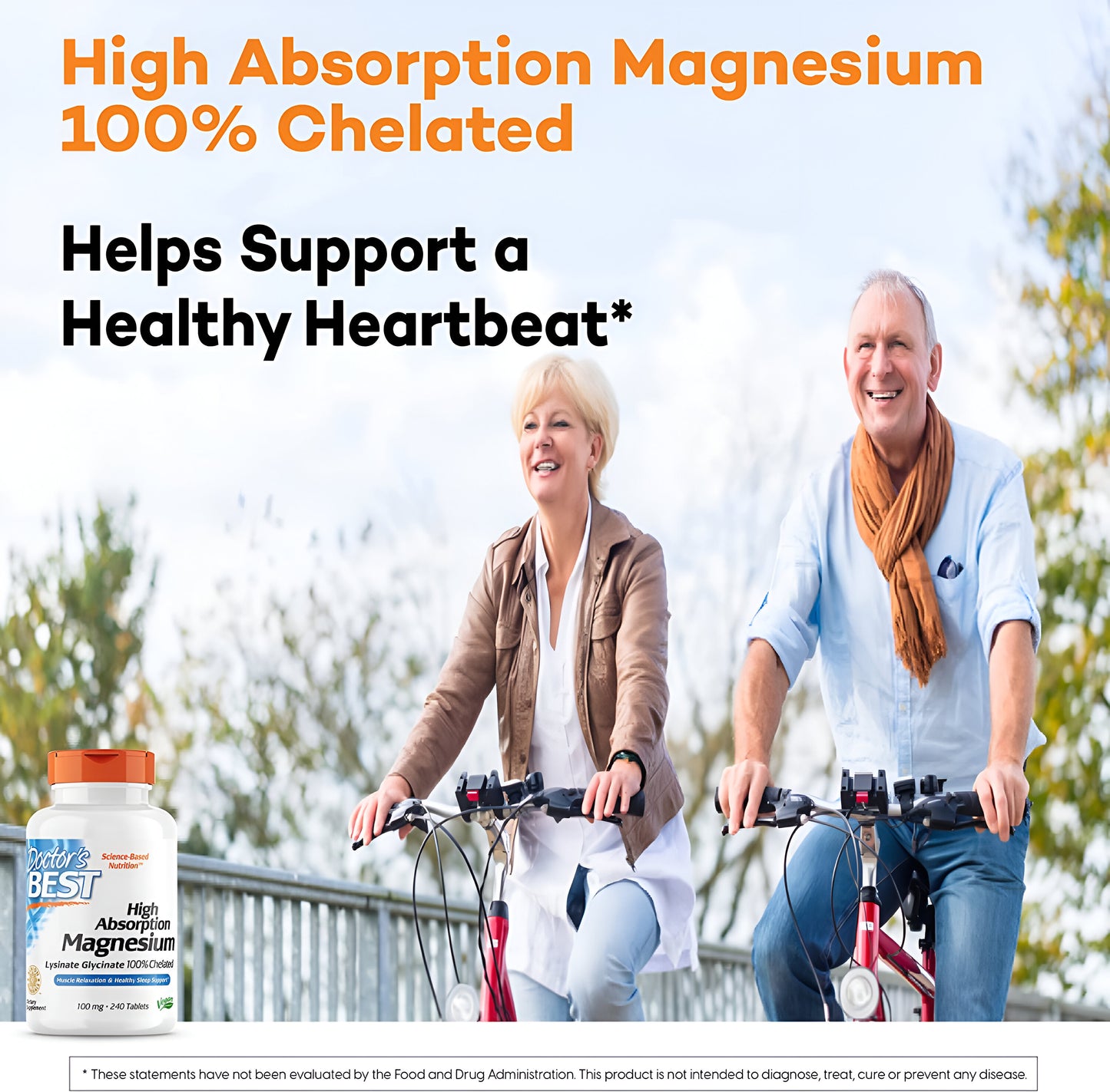 Doctor's Best High Absorption Magnesium Glycinate Lysinate, 100% Chelated, Gluten & Soy Free