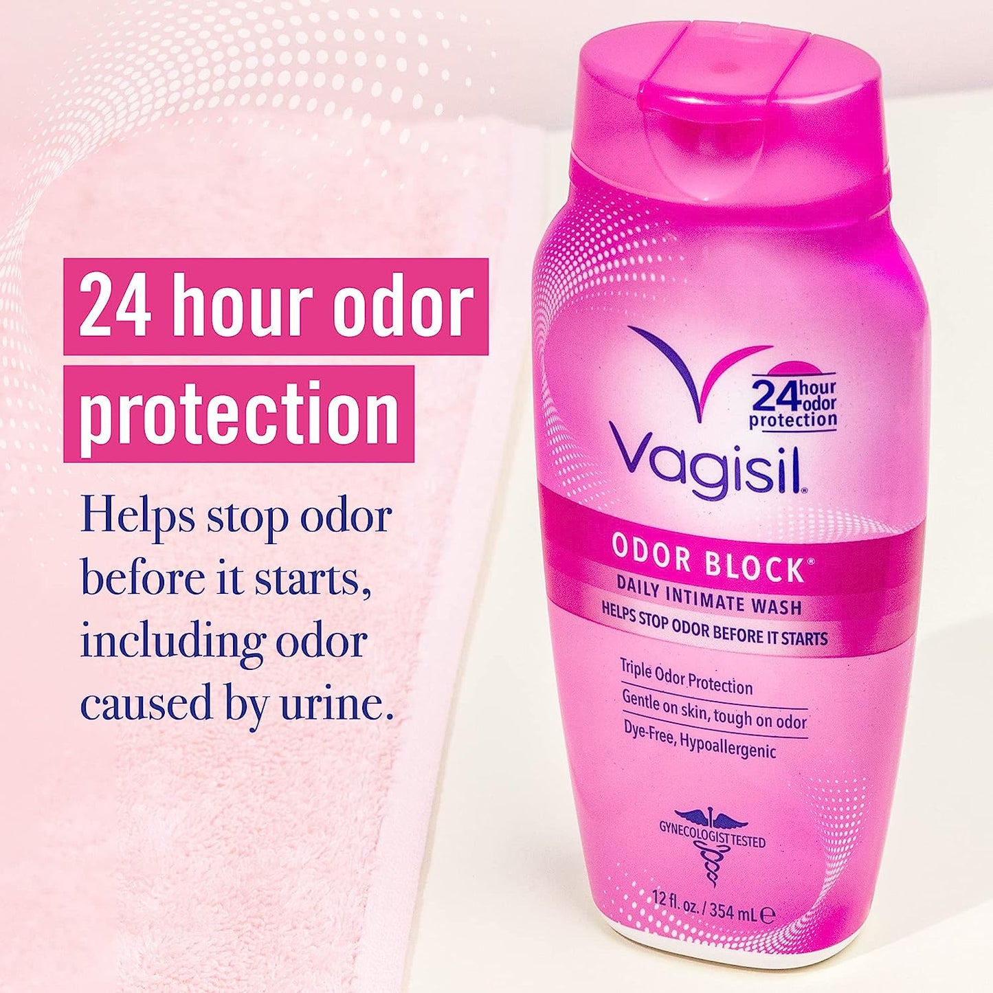 Vagisil Odor Block Jabón Íntimo 12oz. 24h de protección