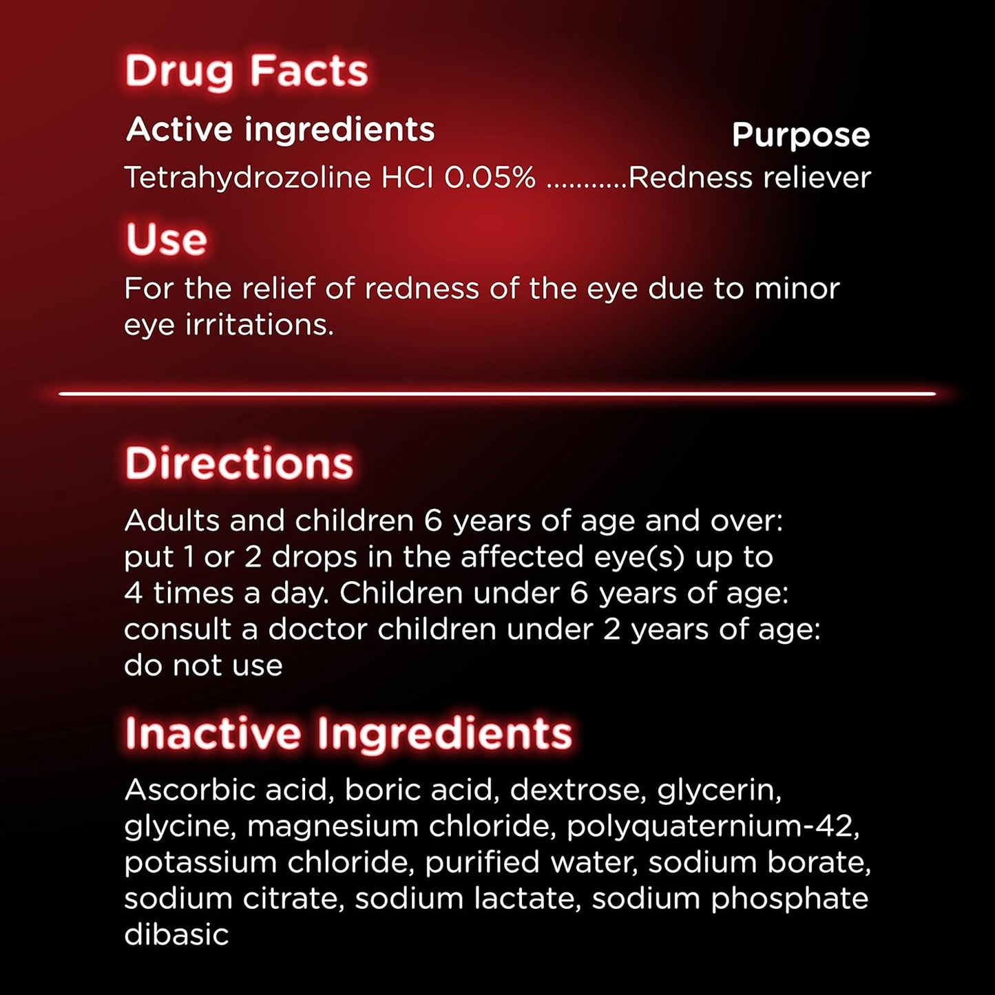 Visine Red Eye Comfort - Gotas para aliviar el enrojecimiento para ayudar a aliviar los ojos rojos debido a irritaciones menores en los ojos rápidamente, tetrahidrozolina HCl, 0.5 onzas líquidas