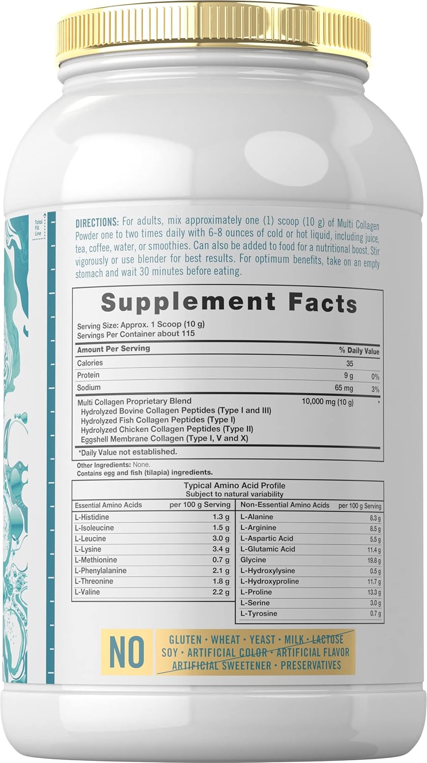 Carlyle - MultiCollagen 10,000mg Tipo I,II,II,V&X - 1155g