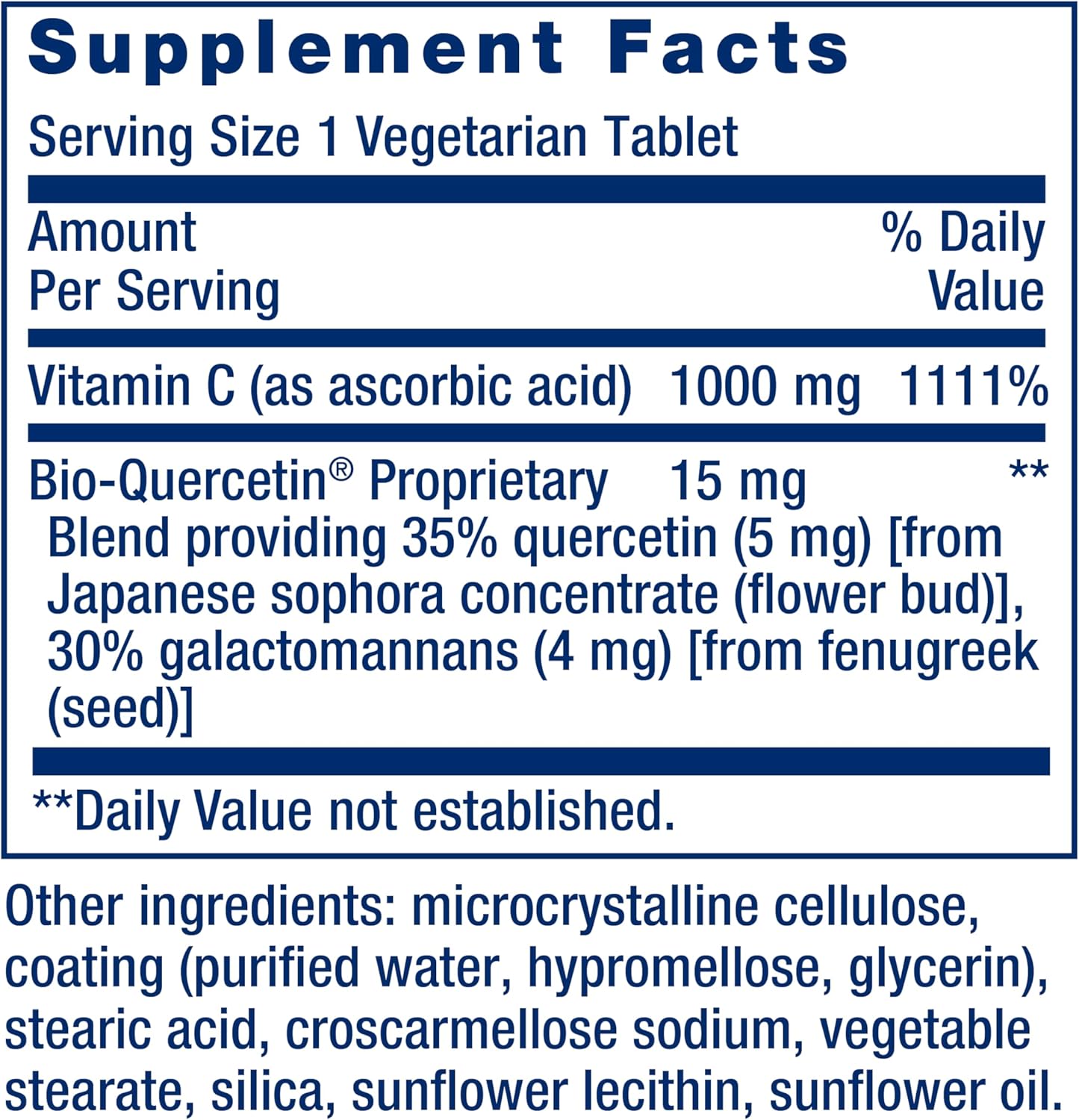 Life Extension - Vitamina C con Bio-quercetin, 60 tabletas vegetarianas
