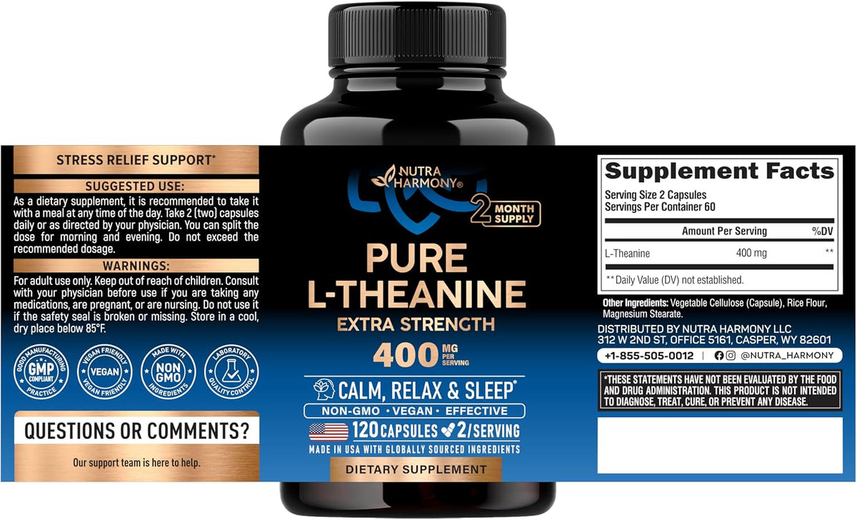Nutra Harmony L-Teanina 400 mg - 120cap