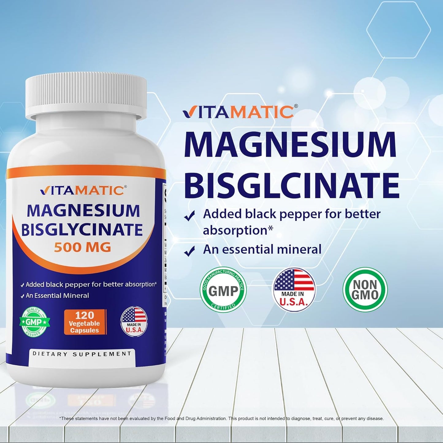 Vitamatic Bisglicinato de magnesio 500 mg - 120 cápsulas