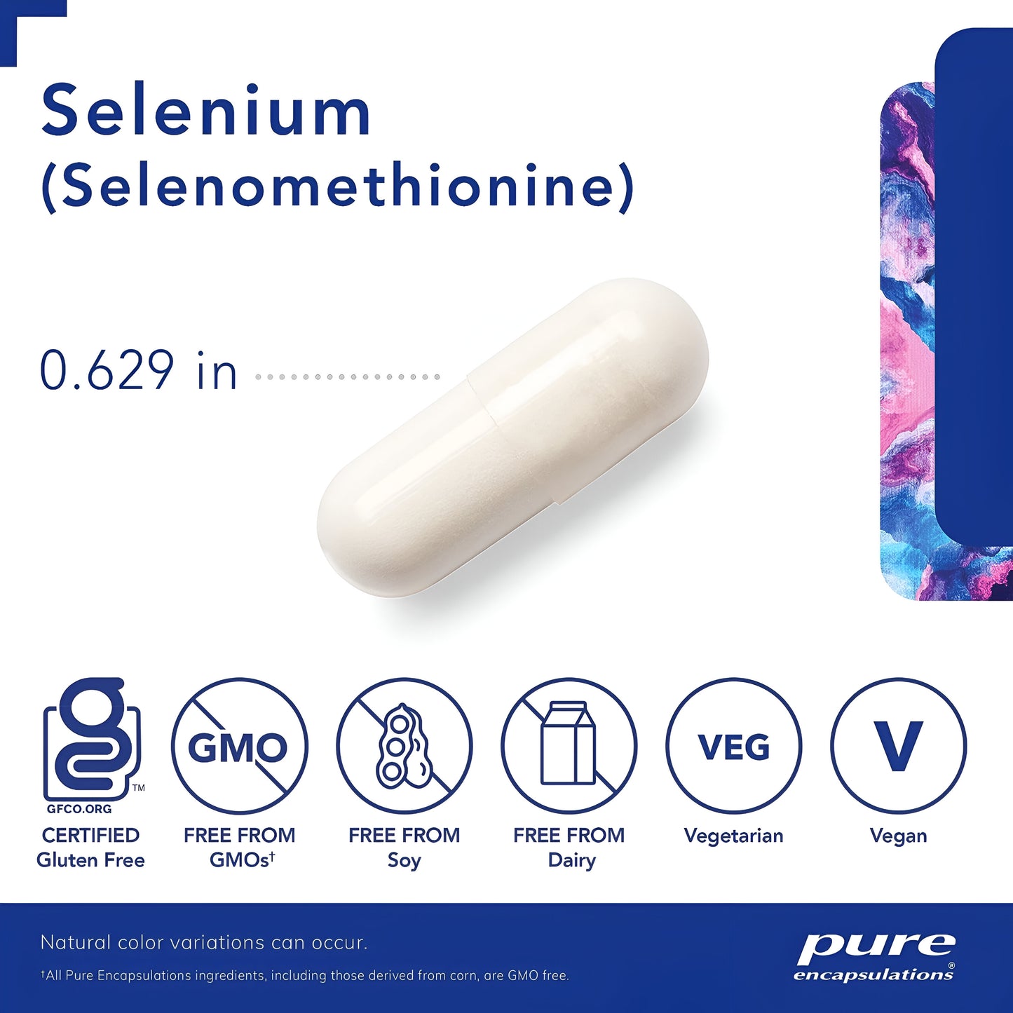 Pure Encapsulations Selenio 200mcg (Selenometionina) 60 Cápsulas.