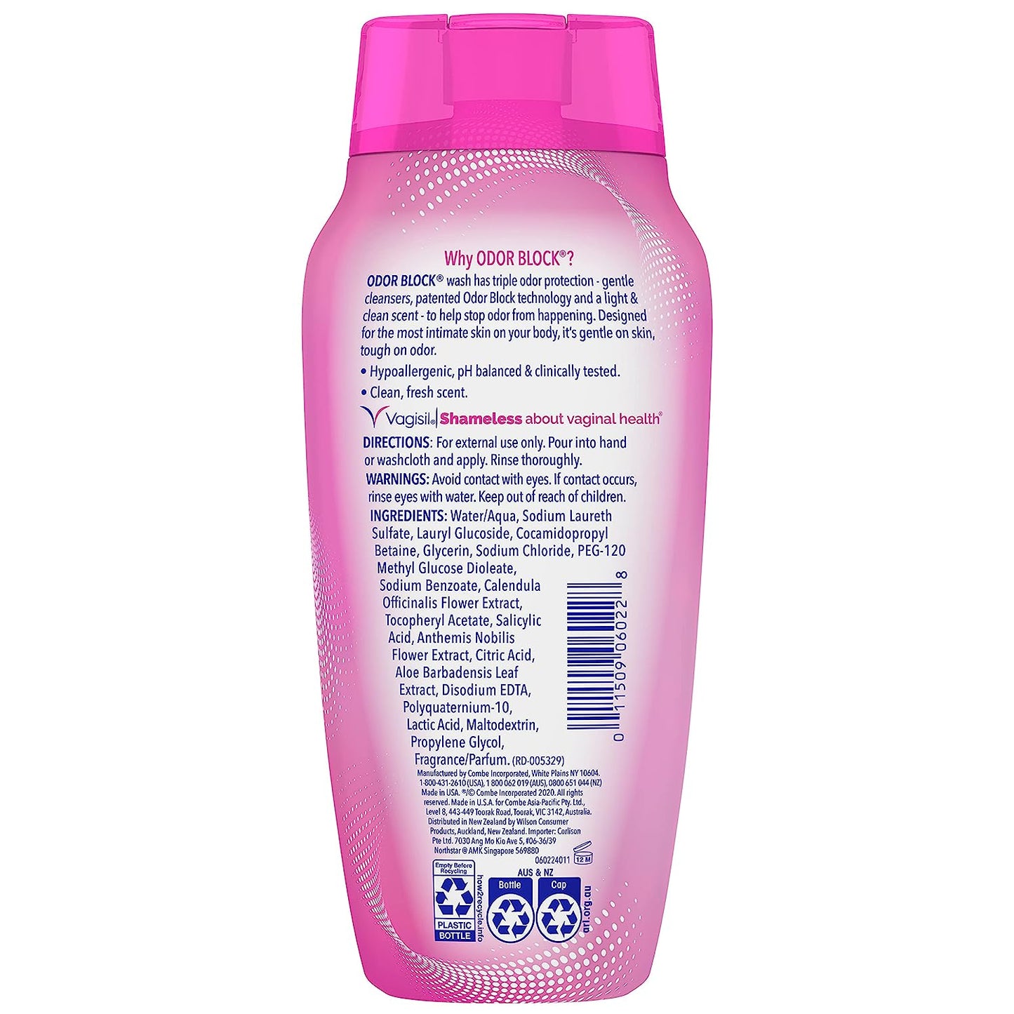 Vagisil Odor Block Jabón Íntimo 12oz. 24h de protección