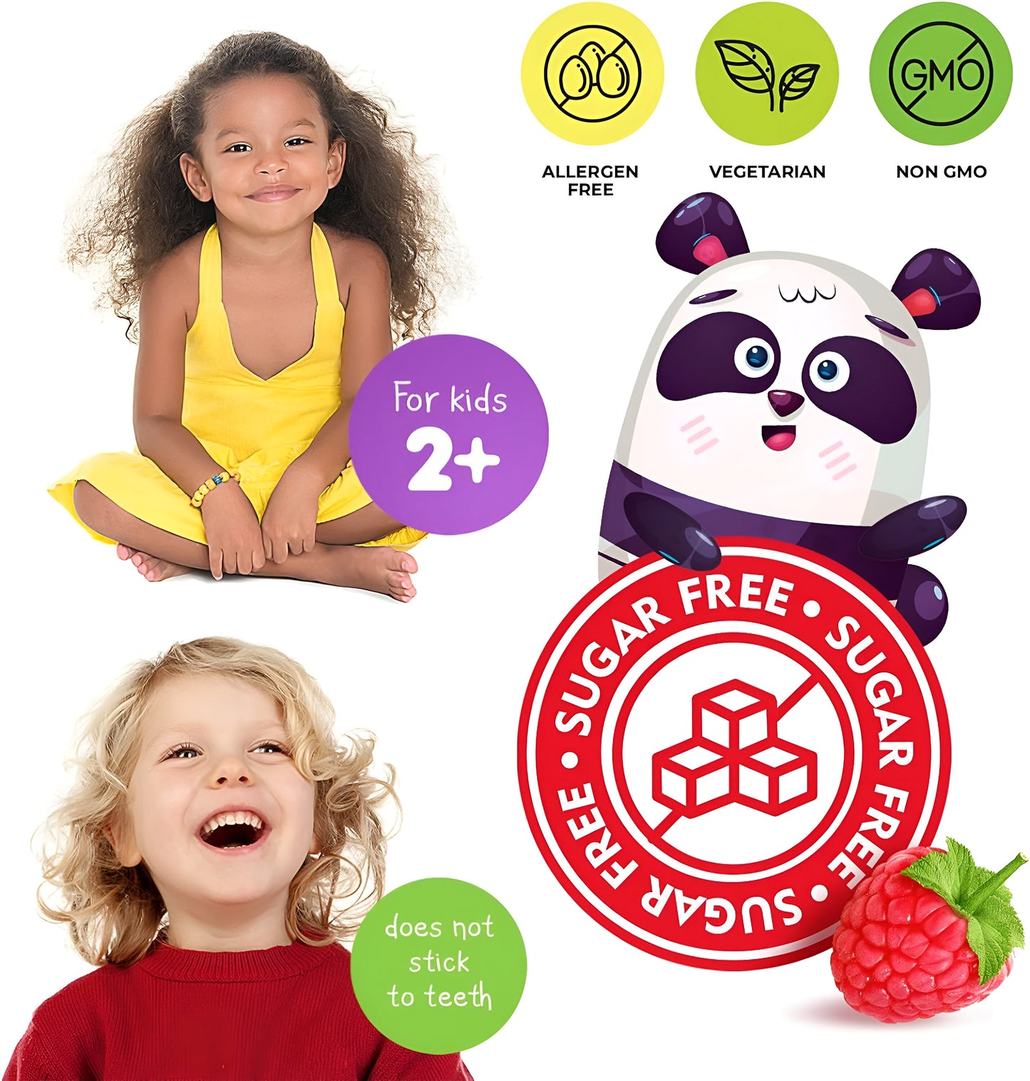 DR.MORITZ Kids Calm Gomitas de magnesio sin azúcar para niños 100 mg 60 gomitas - a partir de 2 años a +