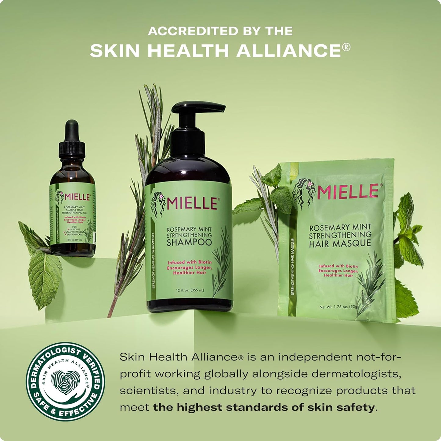 Mielle Organics - Aceite fortalecedor del cuero cabelludo y del cabello, de romero y menta, 2 onzas