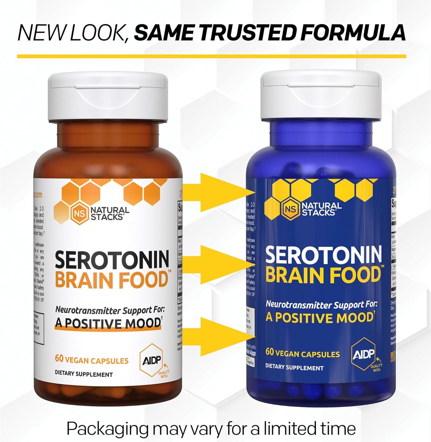 Natural Stacks Serotonina Brain Food 60 cápsulas