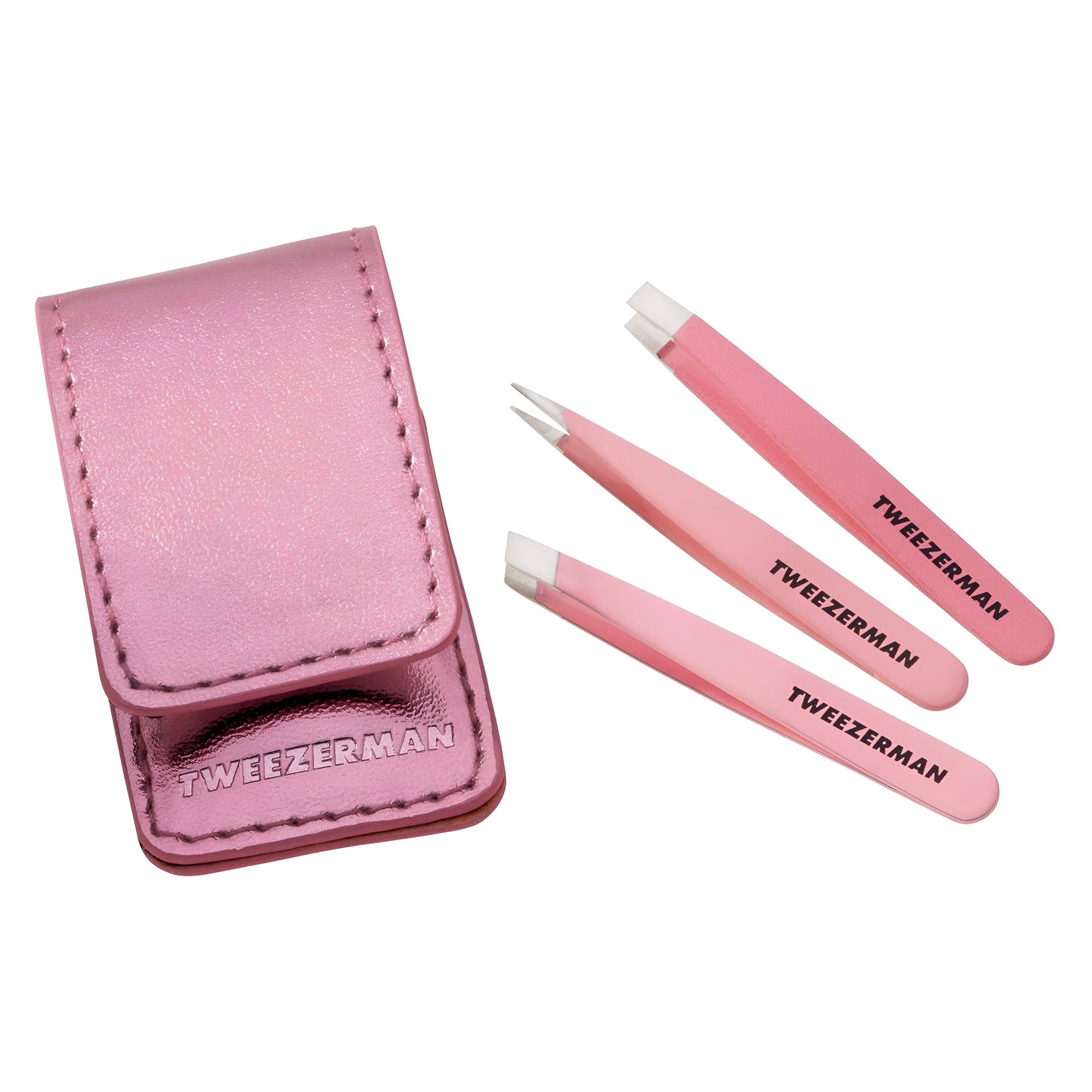 Tweezerman Micro Mini Tweezer Set - 3 pinzas minis de acero inoxidable