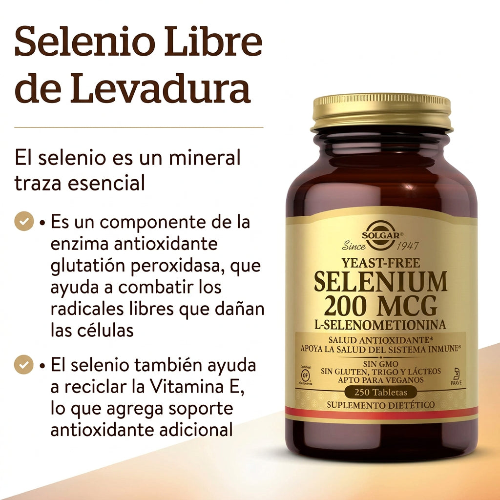 Solgar, Selenium, Yeast-Free, 200 mcg, 250 Tab