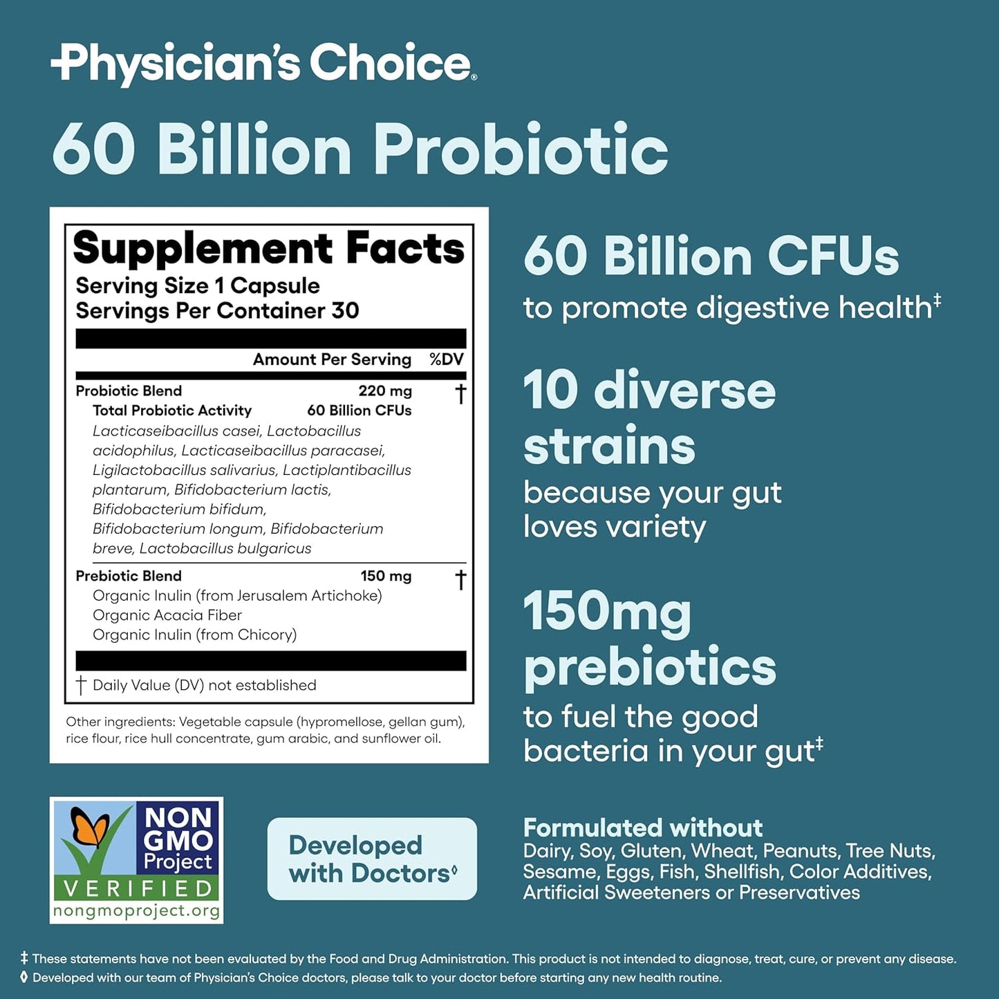 Physician´s Choice- Probiotico 60 billion, 30 capsulas