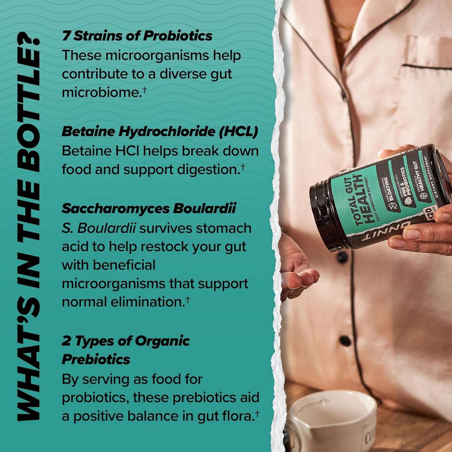 Onnit - Total gut health daily digestive support, 60 capsulas