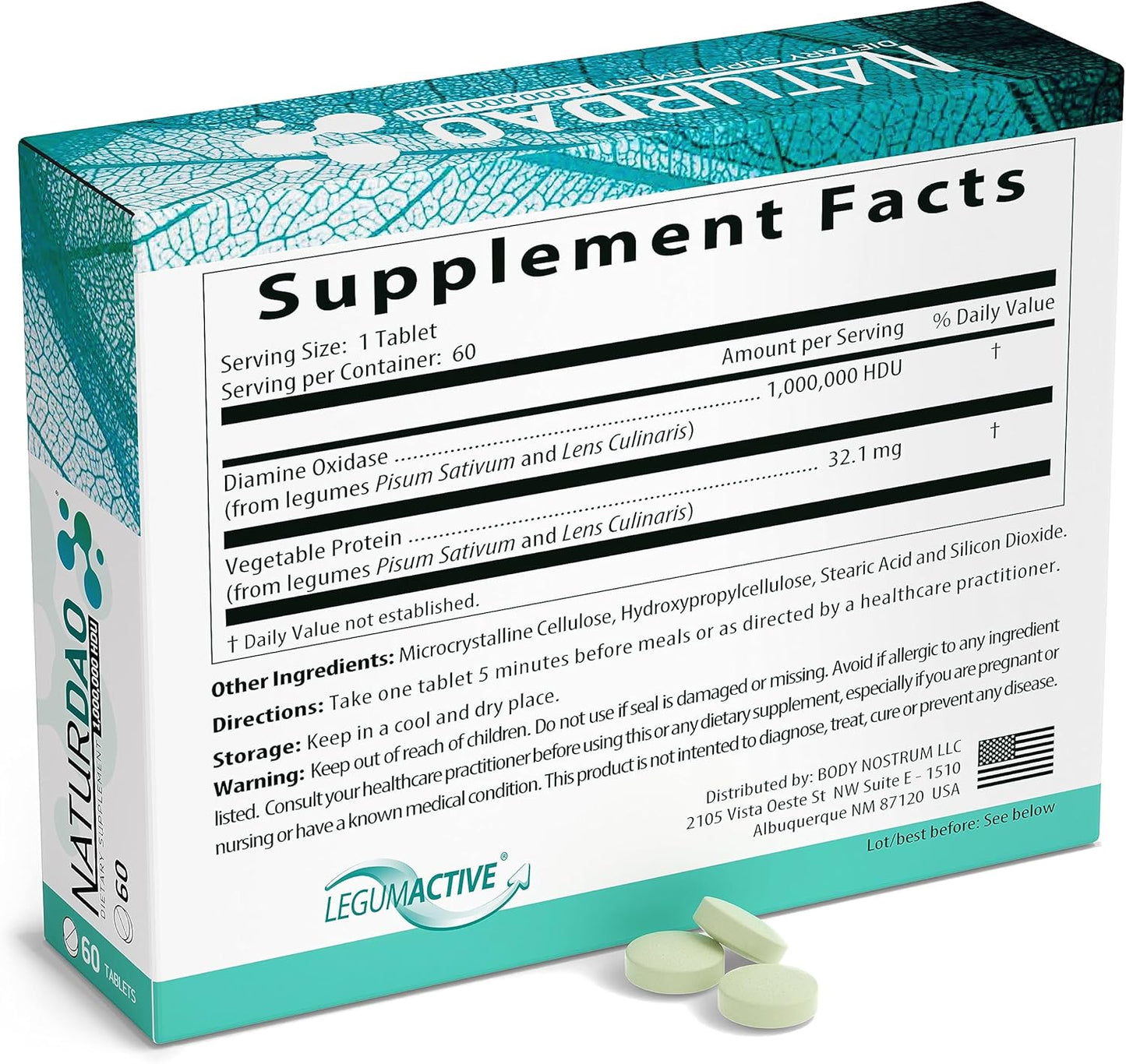 Legumactive - Naturdao 1,000,000 HDU - 60 tabletas