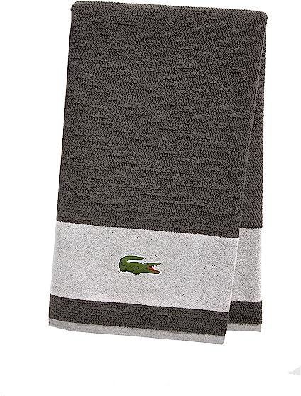 Pasa el mouse encima de la imagen para aplicar zoom Lacoste Toalla de baño a juego, 100% algodón, 600 GSM, 30 x 52 pulgadas, acantilado