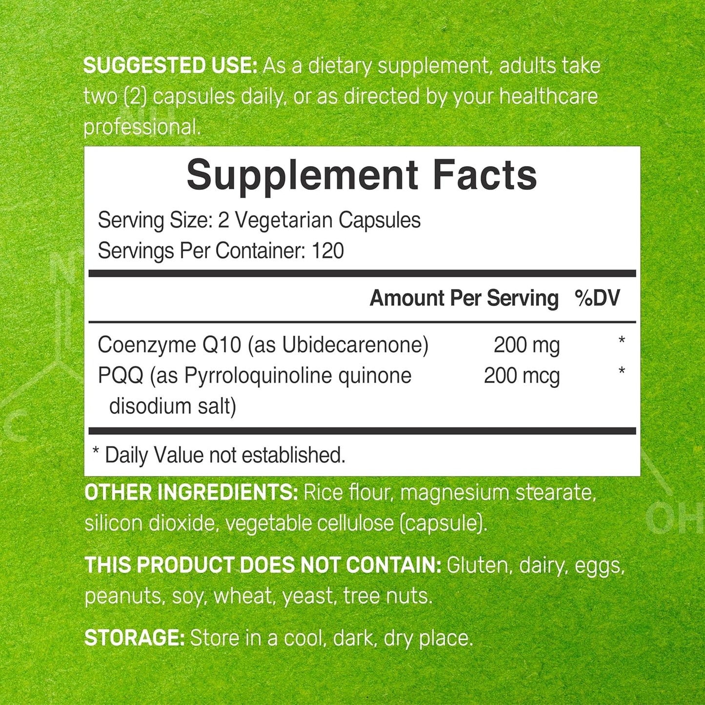 DEAL SUPPLEMENT CoQ10 200mg con PQQ, 240 cápsulas vegetales
