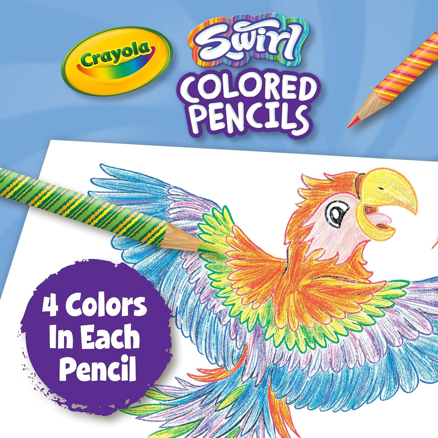 CRAYOLA Lápices de colores en espiral – Colores surtidos (paquete de 12)