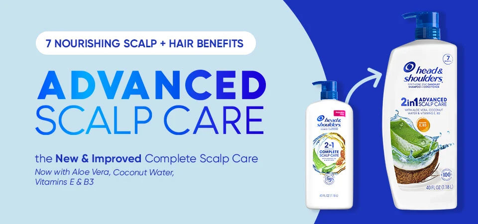 Head & Shoulders Dandruff Shampoo y acondicionador, 2-in-1 Advanced Scalp Care 1.18L