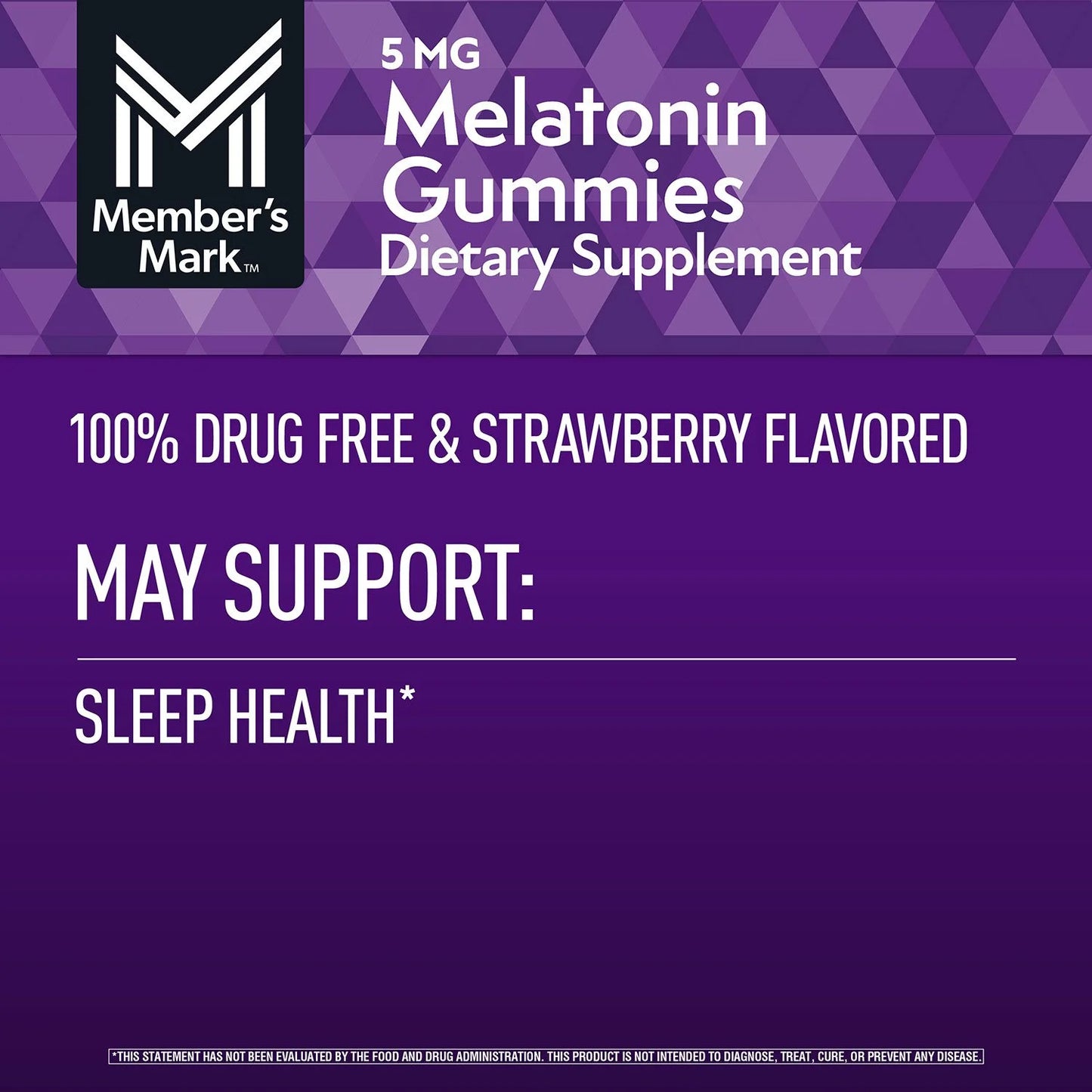 Gomitas de melatonina Member’s Mark, 5 mg, sabor fresa, 200 unidades.