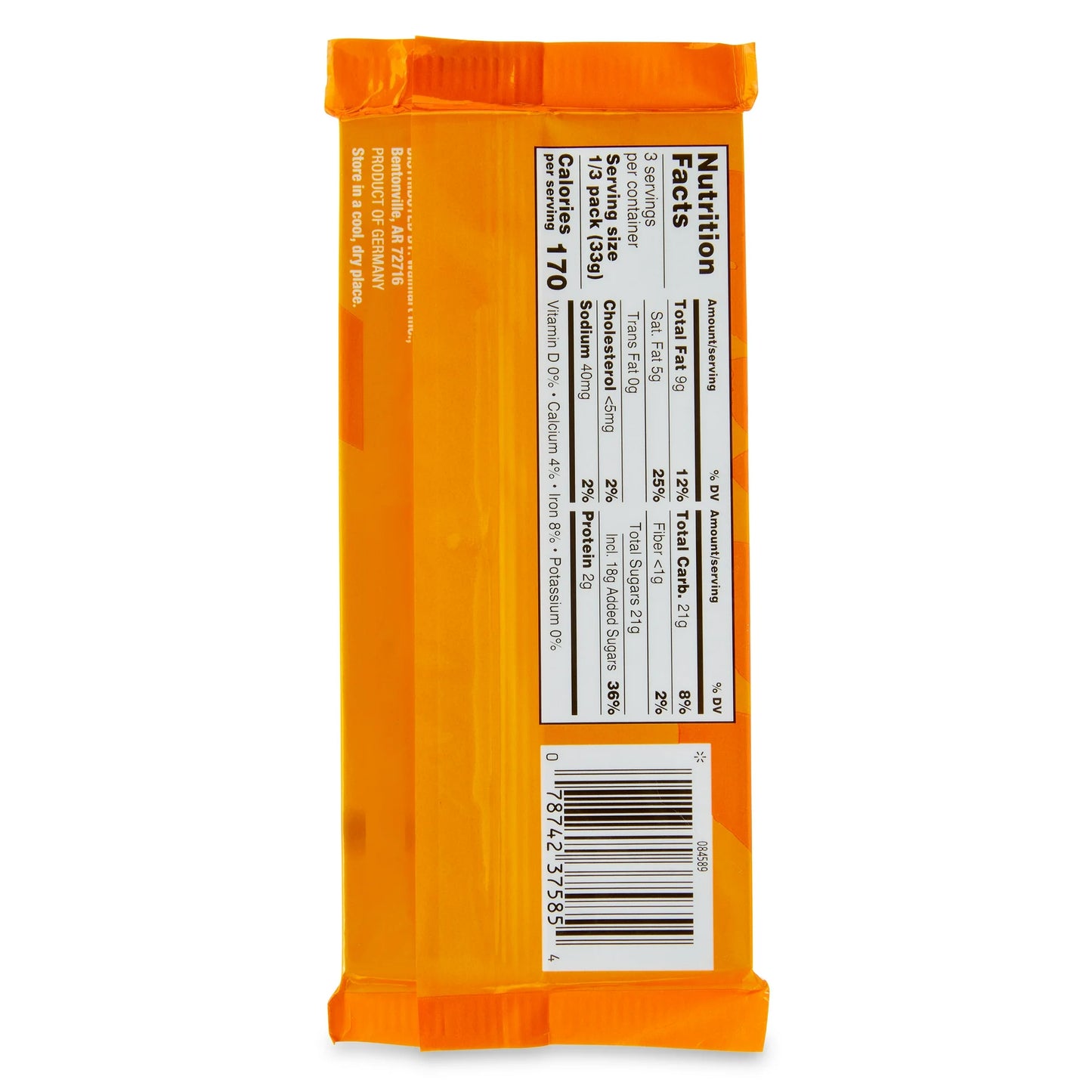 Great Value Chocolate con Leche con Barra de Caramelo Salado, 100g