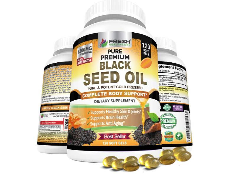Free Healthcare - Black seed oil, 120 capsulas