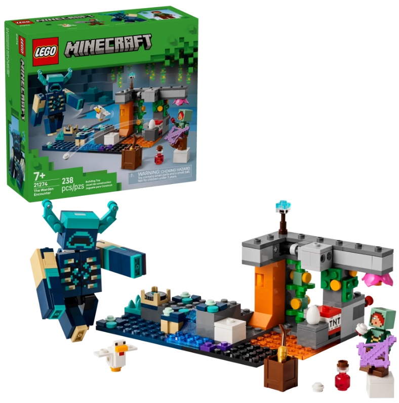 Lego 21274 Minecraft El Encuentro con el Custodio, 7 años a más - 238 Piezas