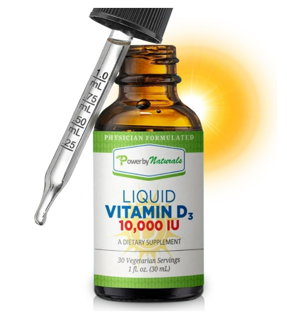 Power by Naturals - Liquid Vitamina D3- 10,000IU, 30ml