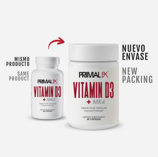 VITAMIN D3 + MK4 PRIMAL FX
