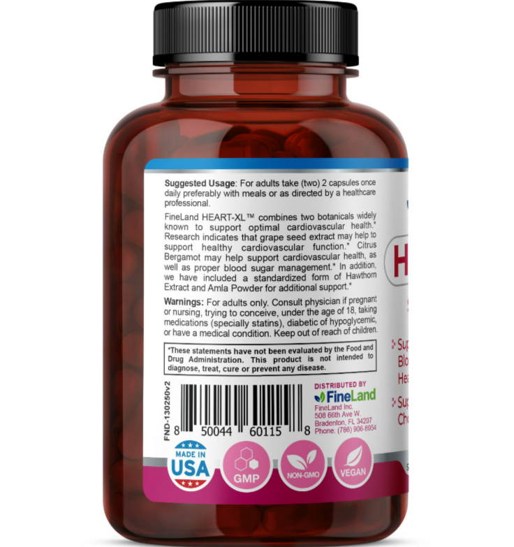Heart-XL cardiovascular Fineland , 60 capsulas