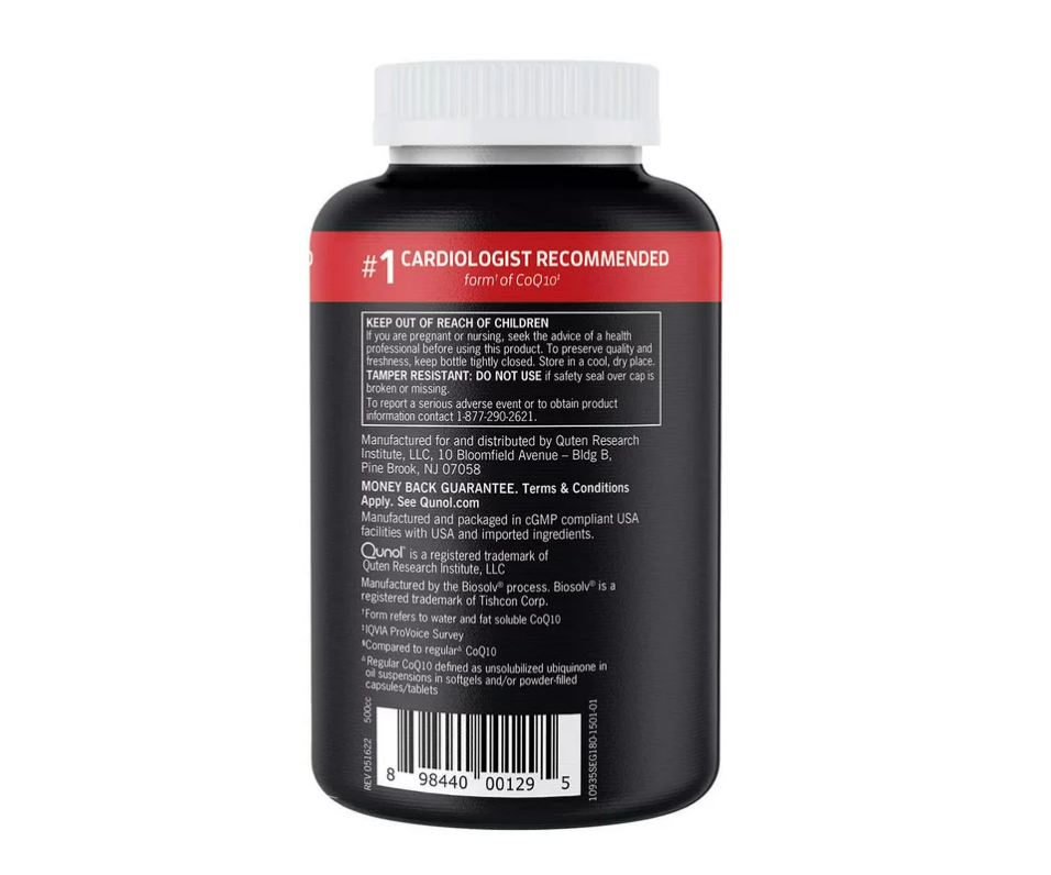 Qunol Ultra CoQ10, 100mg, 180 capsulas