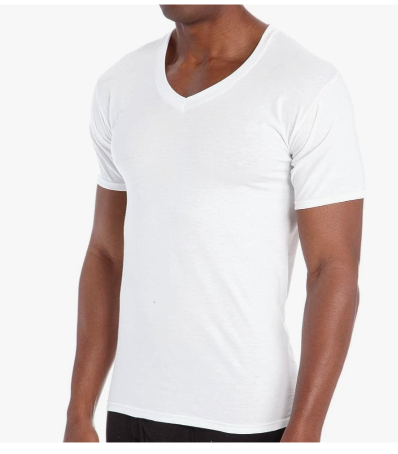 Hanes Ultimate - Polo con cuello en V para hombre, paquete de 6