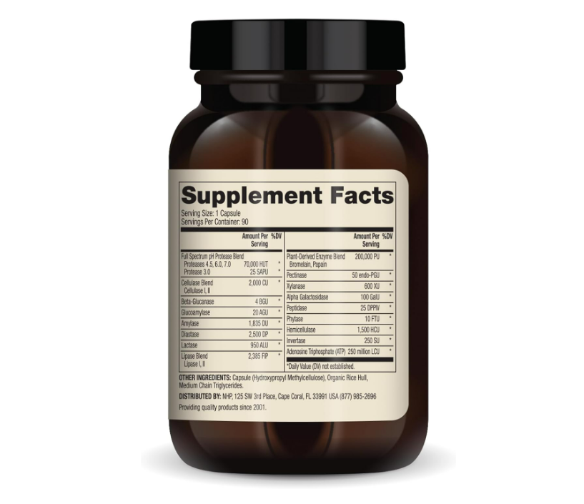 Dr. Mercola, Suplemento dietético de enzimas de espectro completo , 90 capsulas