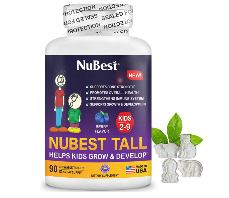 NuBest - Apoyo a la inmunidad y la fuerza ósea para niños de 2 a 9 años,90 capsulas