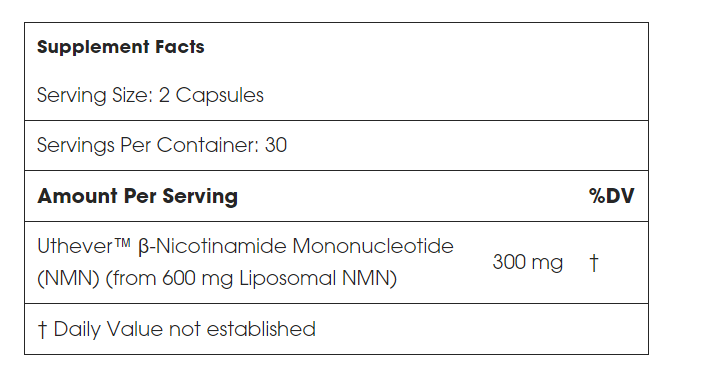Liposomal NMN pro 300mg , 60 capsulas - Prohealth Longevity