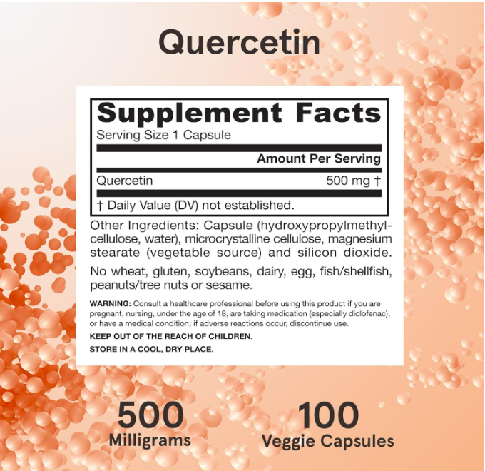 Quercetin vegan 500mg , 100 capsulas vegetables - Jarrow Formulas