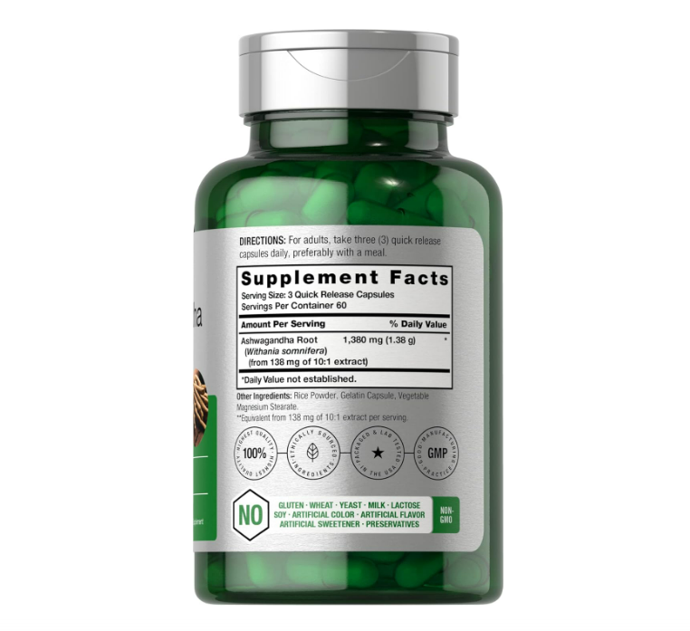Ashwagandha Horbaach 1380 mg. 180 Capsulas