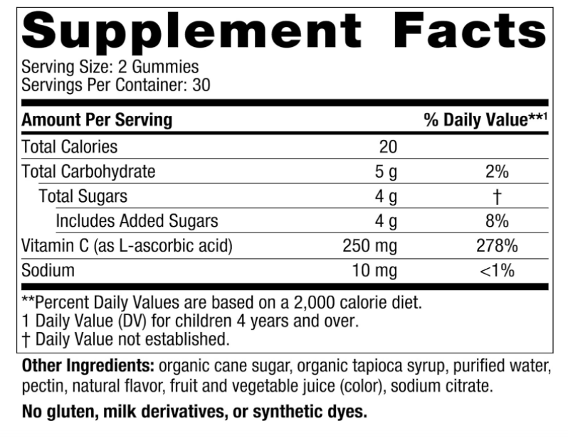 Nordic Naturals Vitamina C para niños 250mg , 60 gummies