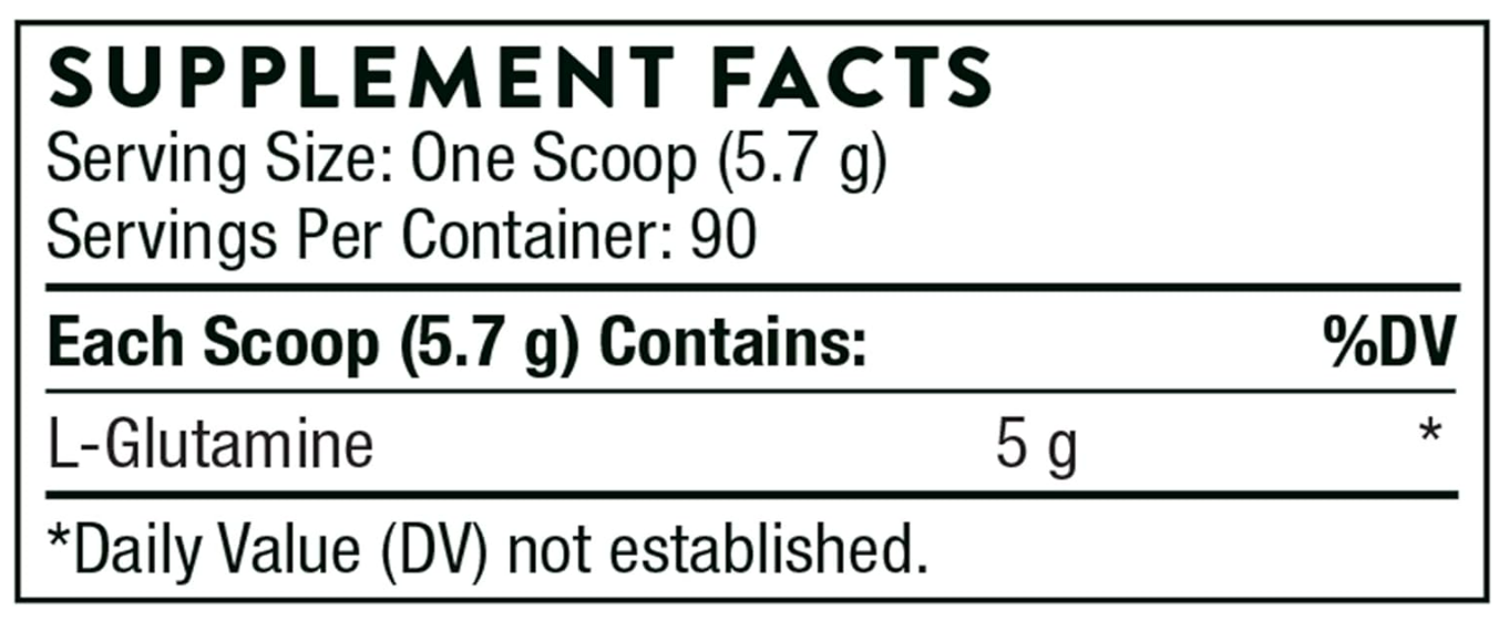 THORNE vitamina L-Glutamina powder en polvo - 504g