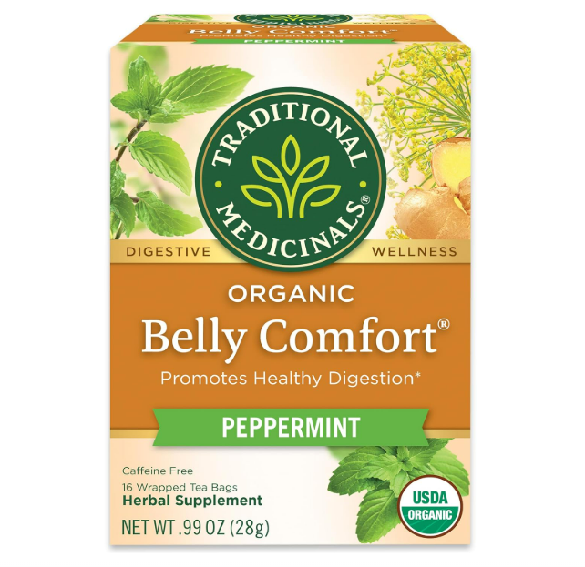 Traditional Medicinals Té de menta orgánica, promueve la digestión saludable, 16 bolsas de té