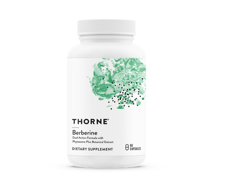 Thorne , Berberine Dual action formula con Phytosome y botanical Extract- 60 capsulas