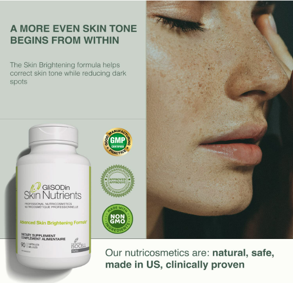 Glisodin Skin Nutrients Advanced Skin Brightening Formula , 90 capsulas
