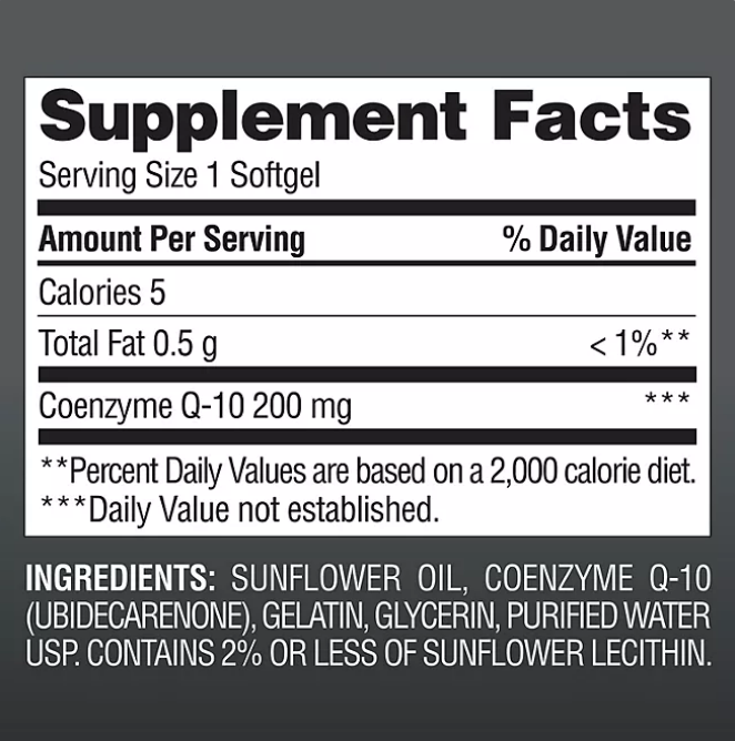 Member's Mark CoQ10 200 mg , 180 capsulas