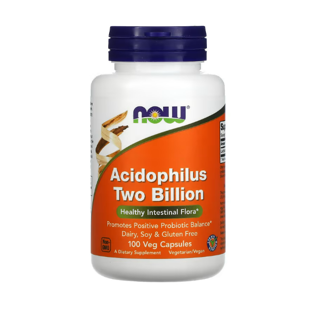 NOW, Acidophilus - Two Billion, 100 capsulas vegetarianas