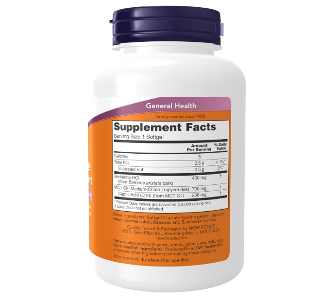 Now - Berberine glucosa support , 90 capsulas