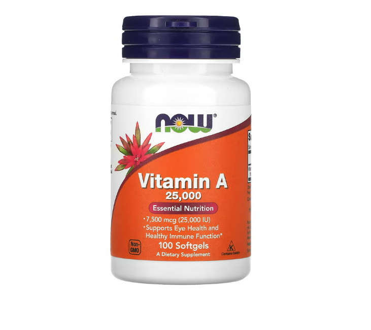 Now - Vitamina A 25,000 - 100 capsulas