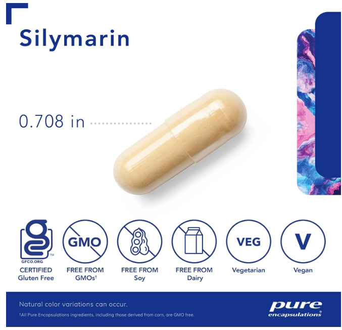Pure Encapsulations - Silymarin 250mg , 120 capsulas