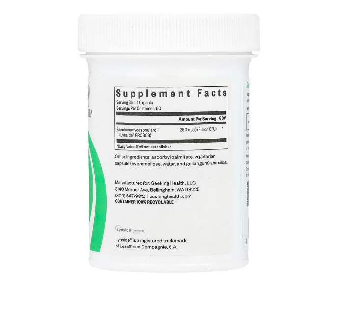 Seeking Health - Saccharomyces Boulardii, 5 Billion CFU, 60 capsulas