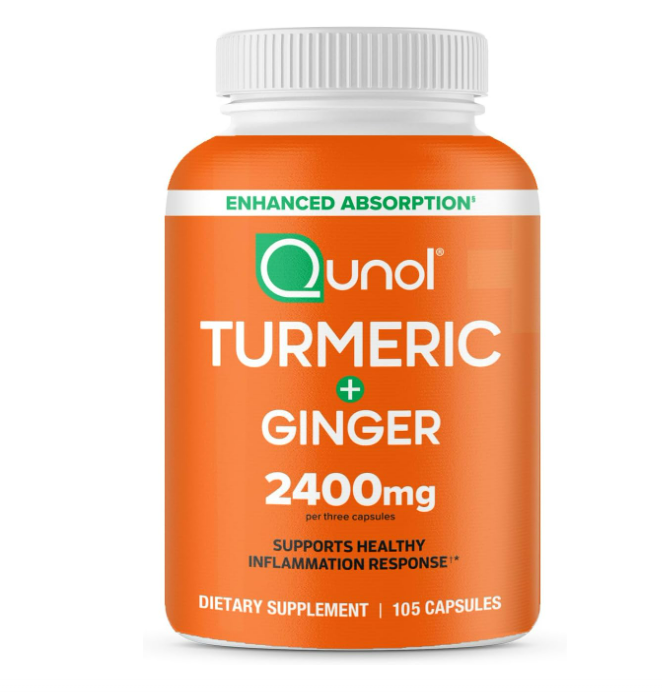 Qunol - Turmeric + ginger 2400mg , 105 capsulas