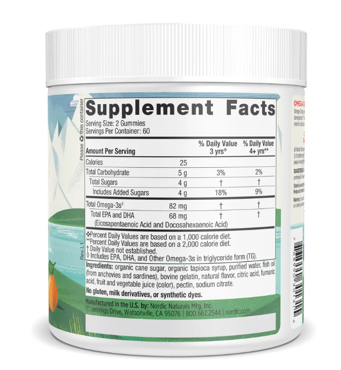 Nordic Naturals, Omega-3 Kids, 120 gummies